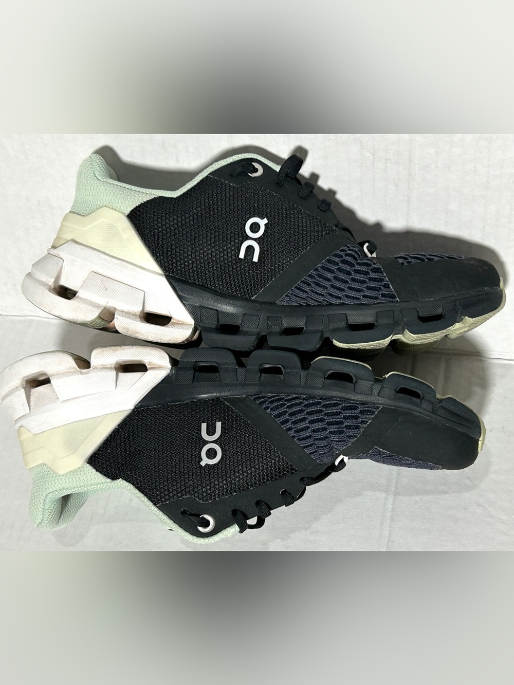 On Running Women's Black Mint Performance Sneakers - Picture 5 of 11